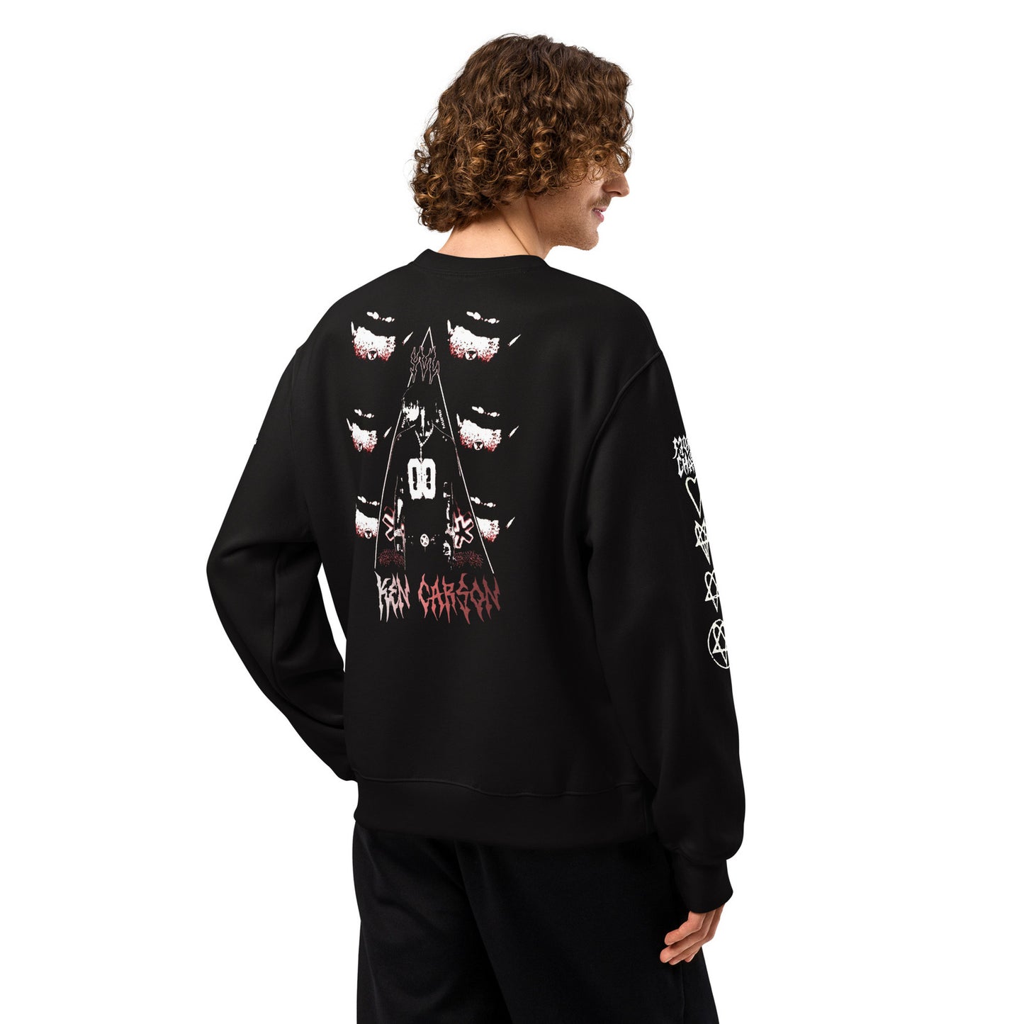 unisex oversized heavyweight sweatshirt black back 68d818686e5ac