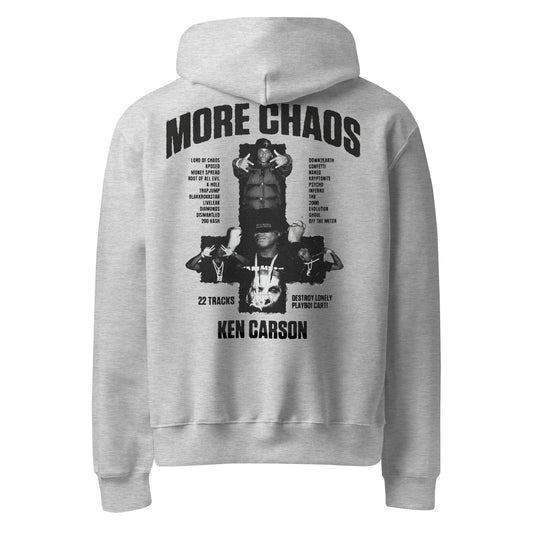 Ken Carson More Chaos Cross Style Oversized Hoodie - Ken Carson Merch