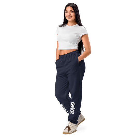 unisex heavyweight sweatpants navy left front 68d80d45b7032