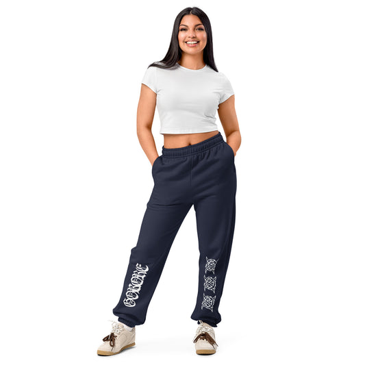 unisex heavyweight sweatpants navy front 68d8157438500