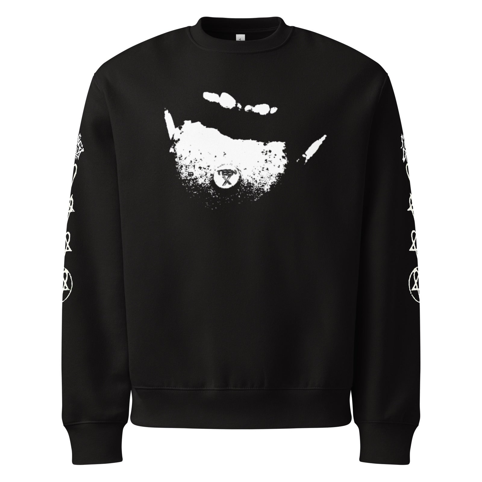 unisex oversized heavyweight sweatshirt black front 68d81868689ad