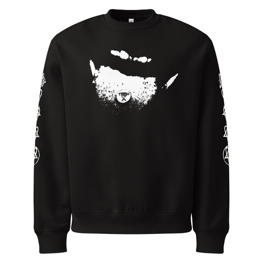 unisex oversized heavyweight sweatshirt black front 68d81868689ad