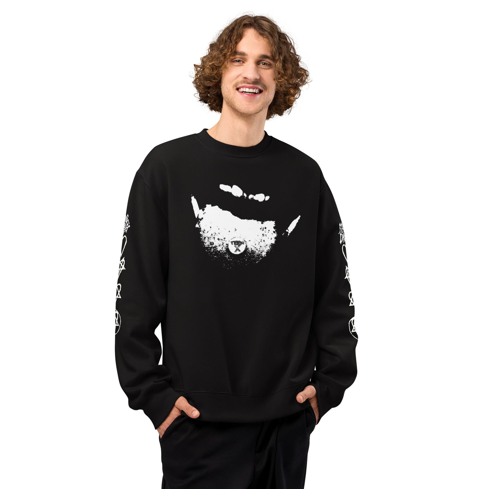 unisex oversized heavyweight sweatshirt black front 68d818686d4c1
