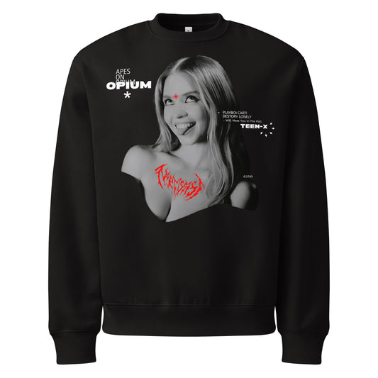 unisex oversized heavyweight sweatshirt black front 68d81ca52664a