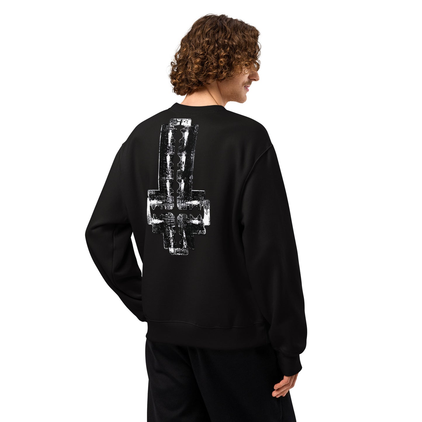 unisex oversized heavyweight sweatshirt black back 68d81e0a7447a