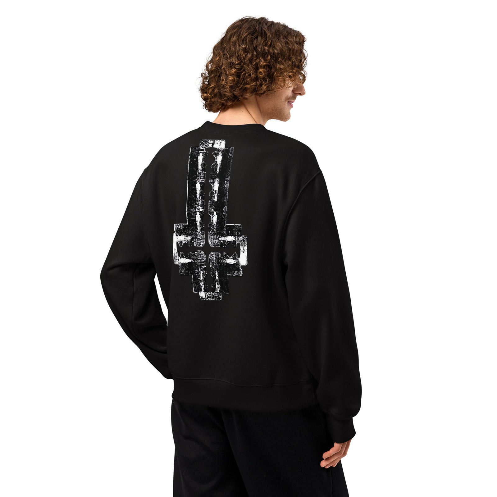 unisex oversized heavyweight sweatshirt black back 68d81e0a7447a