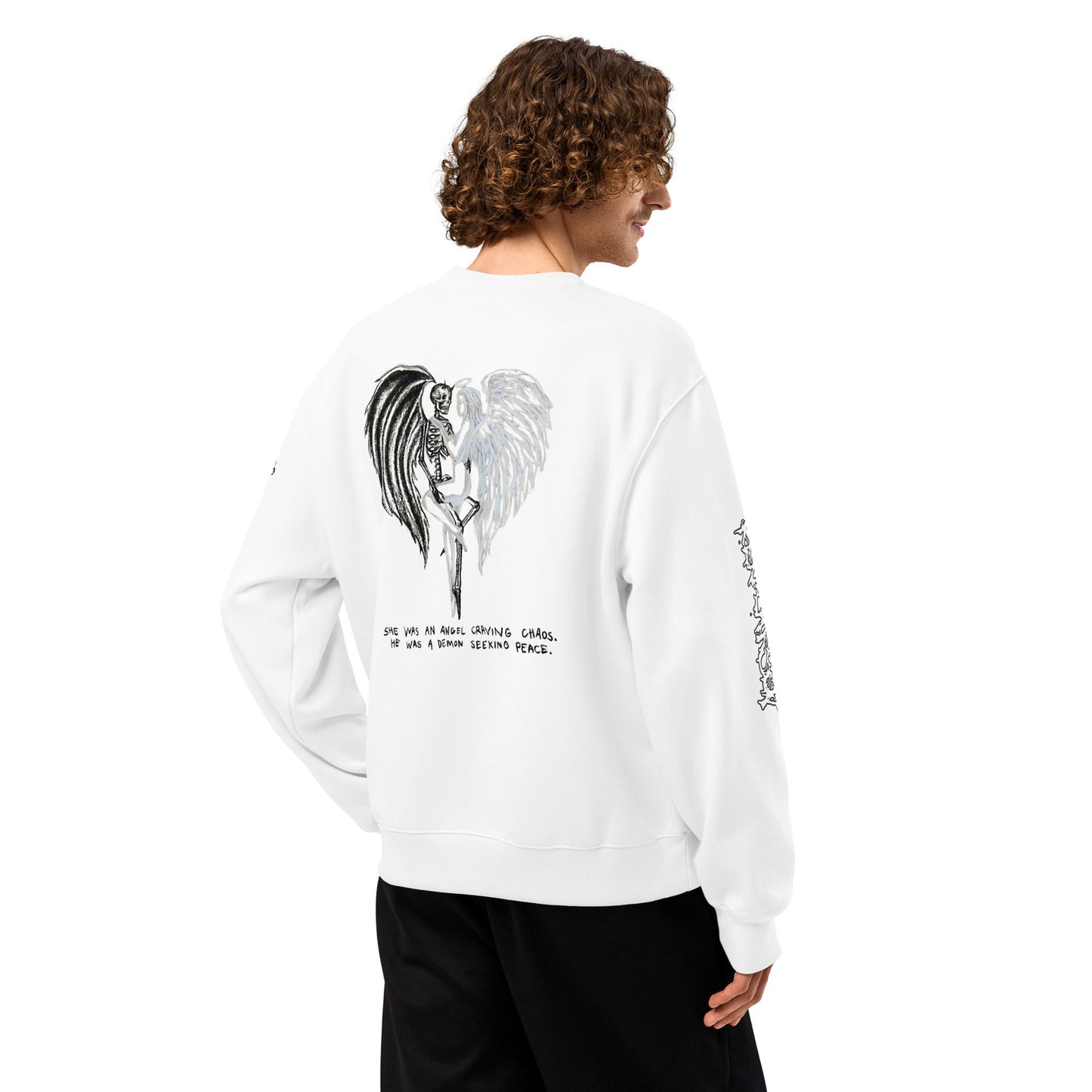 unisex oversized heavyweight sweatshirt white back 68d82a3c3ea8c