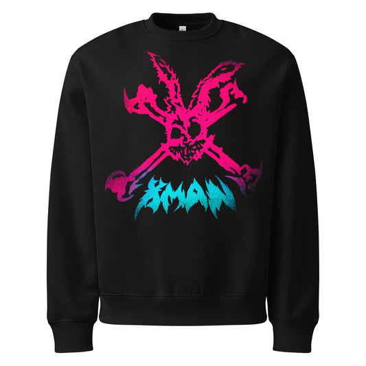 unisex oversized heavyweight sweatshirt black front 68d82eef6db0a