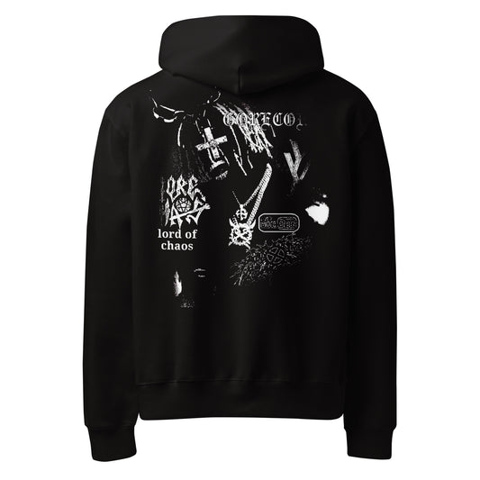 Ken Carson More Chaos Aesthetic unisex oversized heavyweight hoodie black back