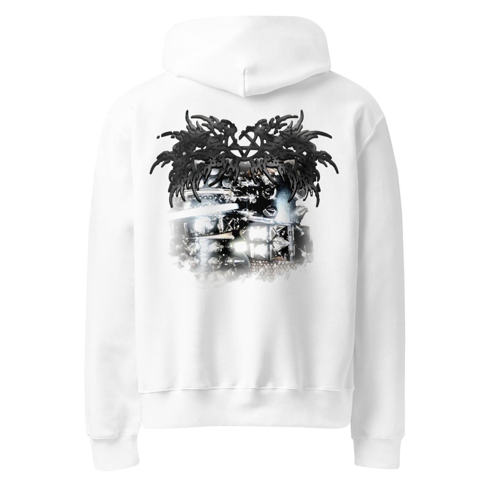 unisex oversized heavyweight hoodie white back 68da32bcdbad4