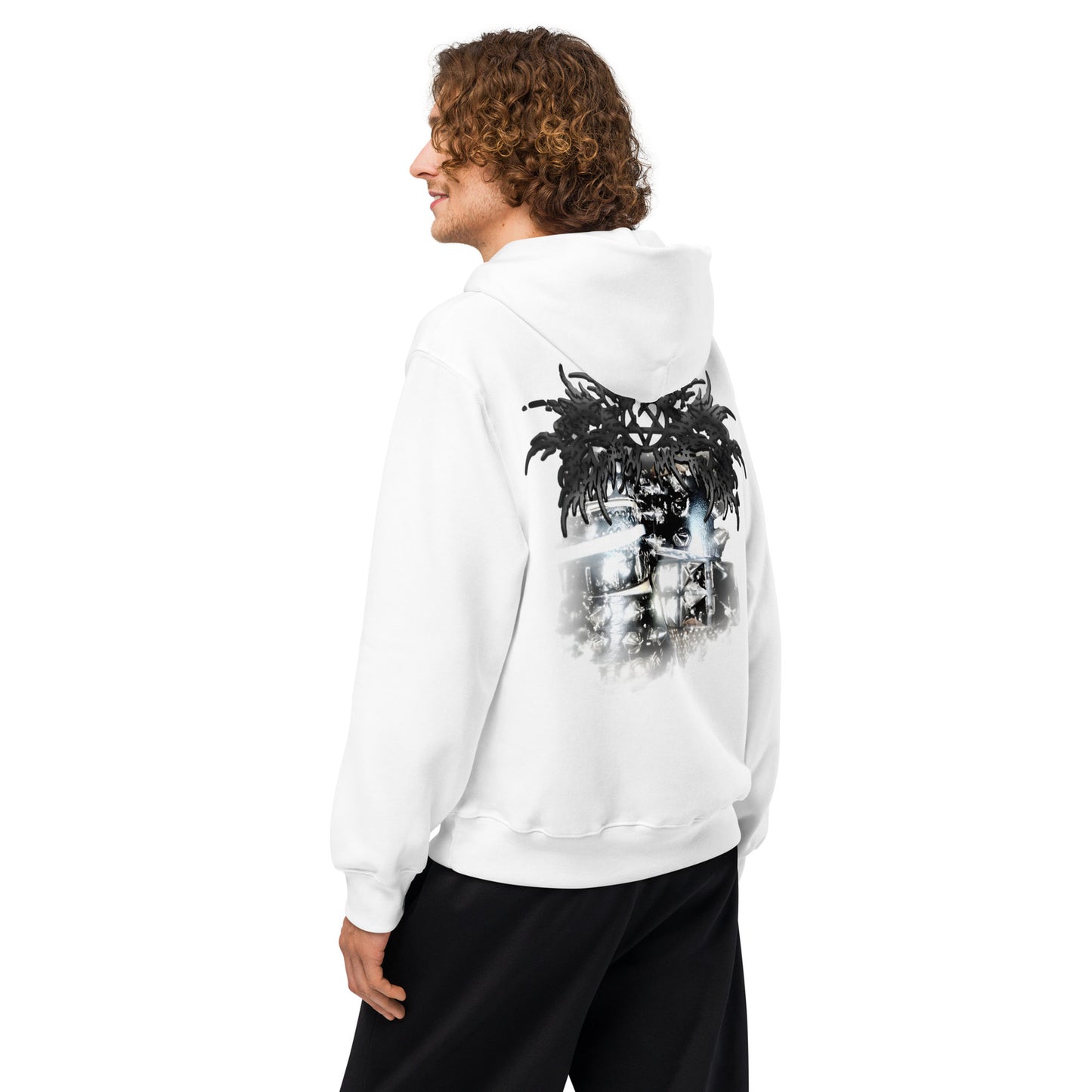 unisex oversized heavyweight hoodie white back 68da32bcdc822