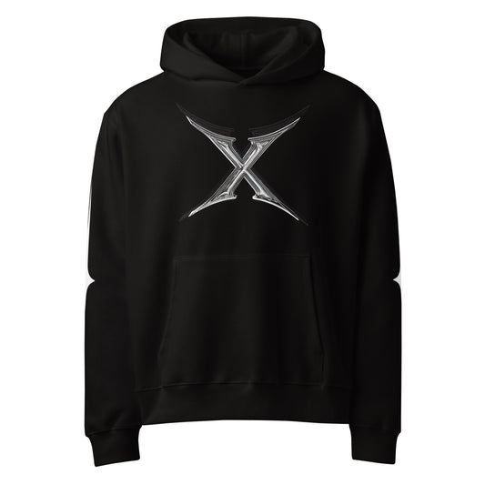 Ken Carson X unisex oversized heavyweight hoodie black front