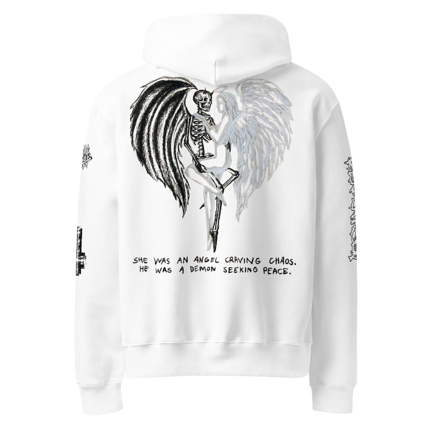 unisex oversized heavyweight hoodie white back 68da37be84500