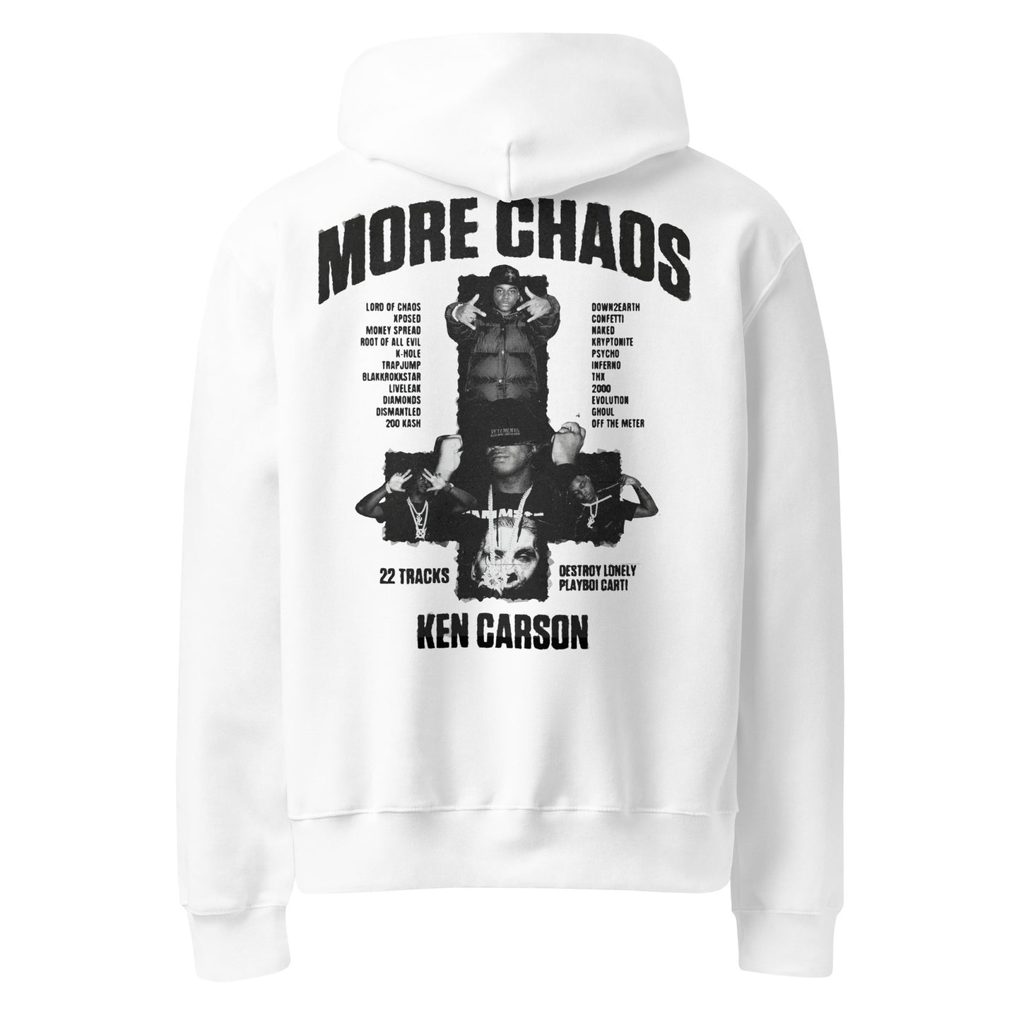 ken carson more chaos cross style oversized hoodie 2